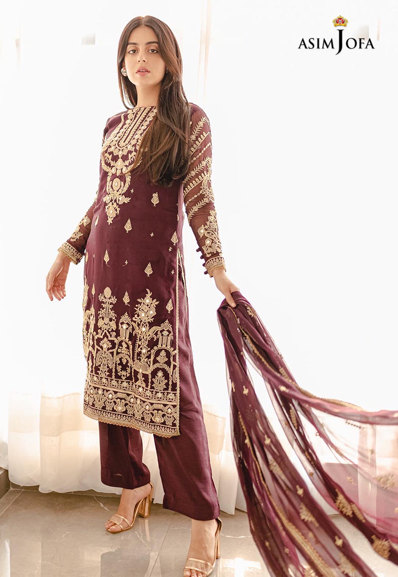 AJHJ-11 EMBROIDERED CHIFFON 3 PCS