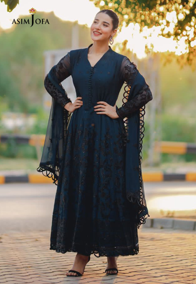 AJHJ-12 EMBROIDERED CHIFFON 3 PCS
