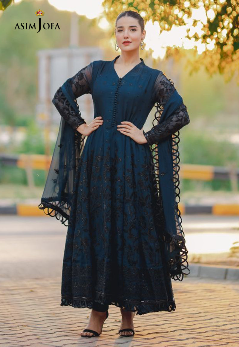 AJHJ-12 EMBROIDERED CHIFFON 3 PCS