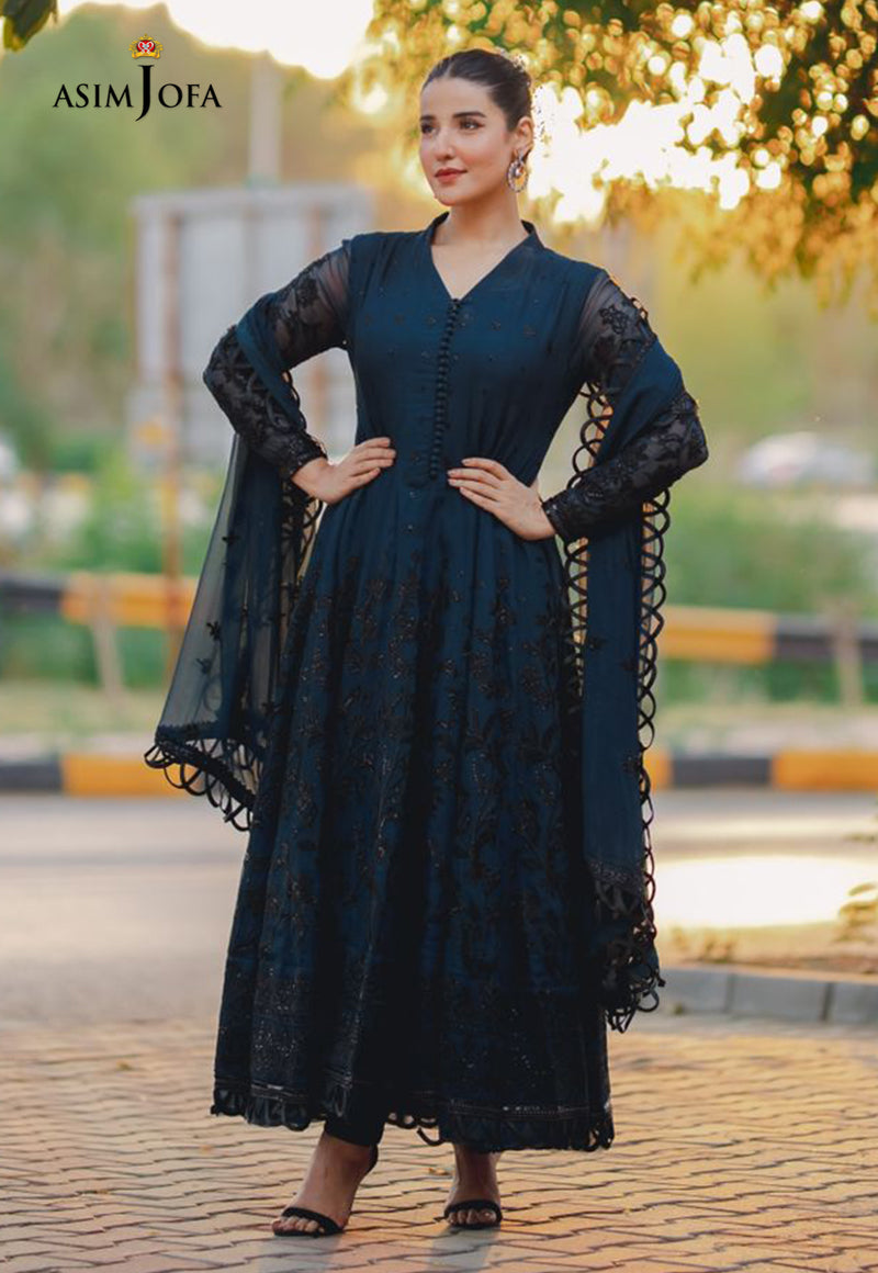 AJHJ-12 EMBROIDERED CHIFFON 3 PCS