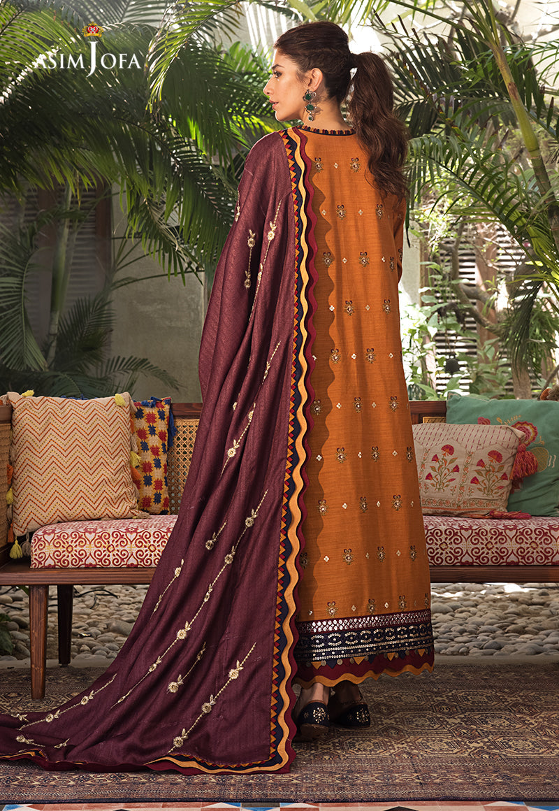 AJK-01 EMBROIDERED COTTON SLUB CROSSHATCH 3 PCS