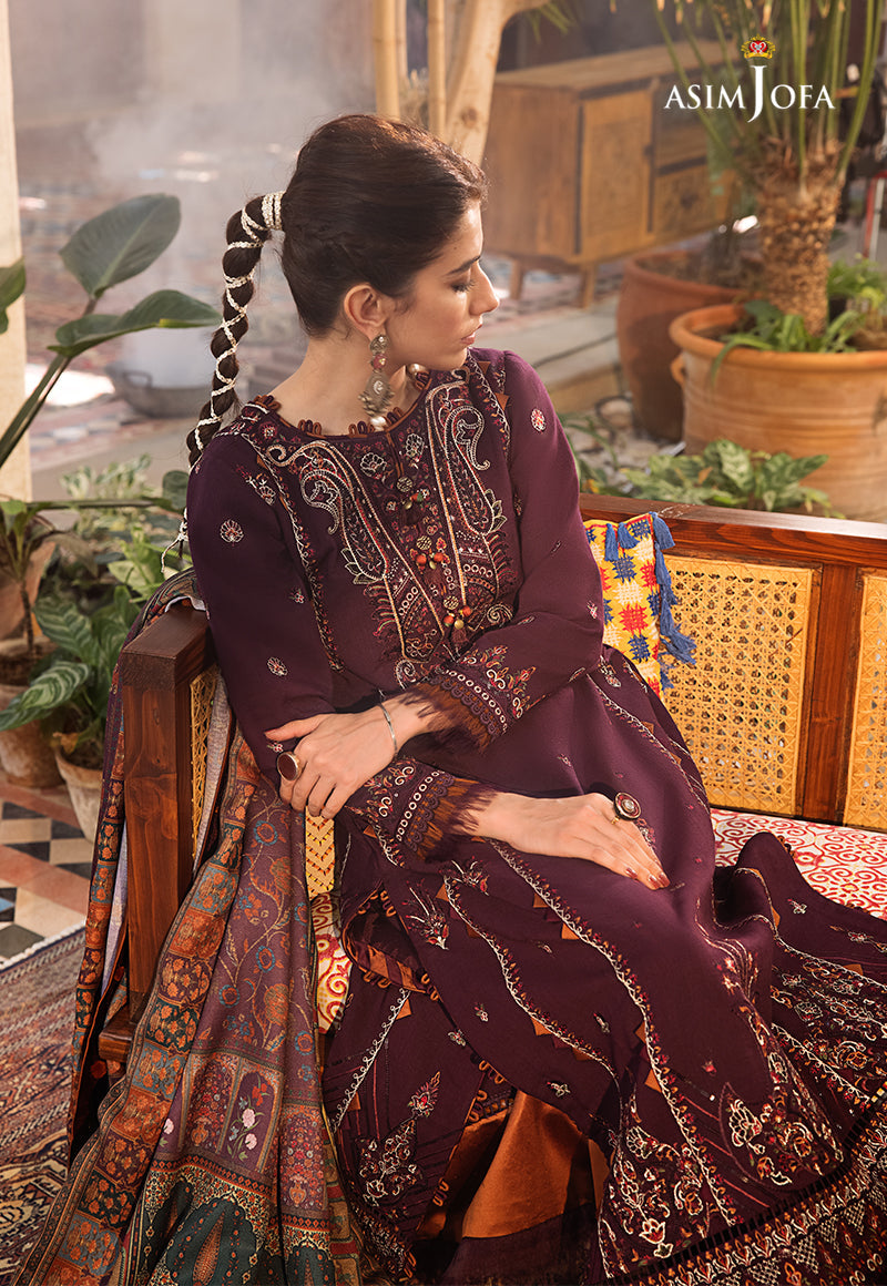 AJK-09 EMBROIDERED COTTON SLUB 3 PCS