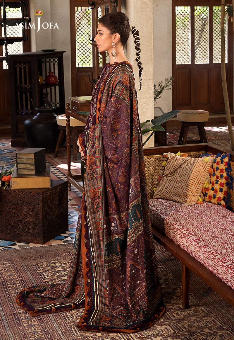 AJK-09 EMBROIDERED COTTON SLUB 3 PCS