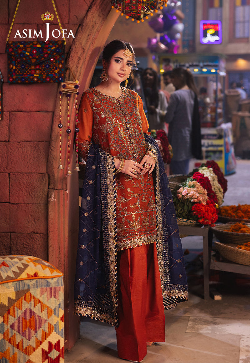 Ajlso-05 Unstitched 3 Pcs Shirt Dupatta Trouser