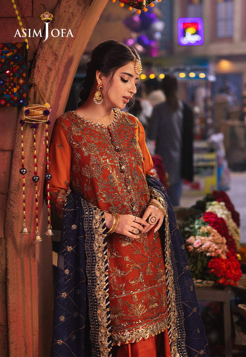 Ajlso-05 Unstitched 3 Pcs Shirt Dupatta Trouser