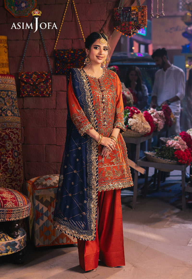 Ajlso-05 Unstitched 3 Pcs Shirt Dupatta Trouser