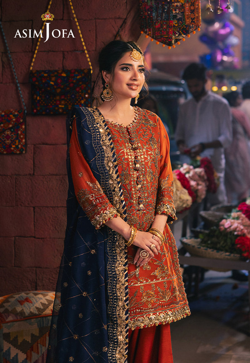 Ajlso-05 Unstitched 3 Pcs Shirt Dupatta Trouser