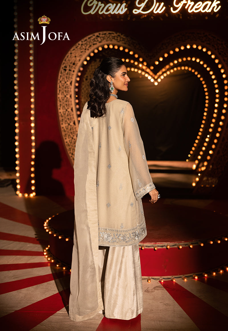AJLFB-09 EMBROIDERED CHIFFON STITCHED 3 PCS