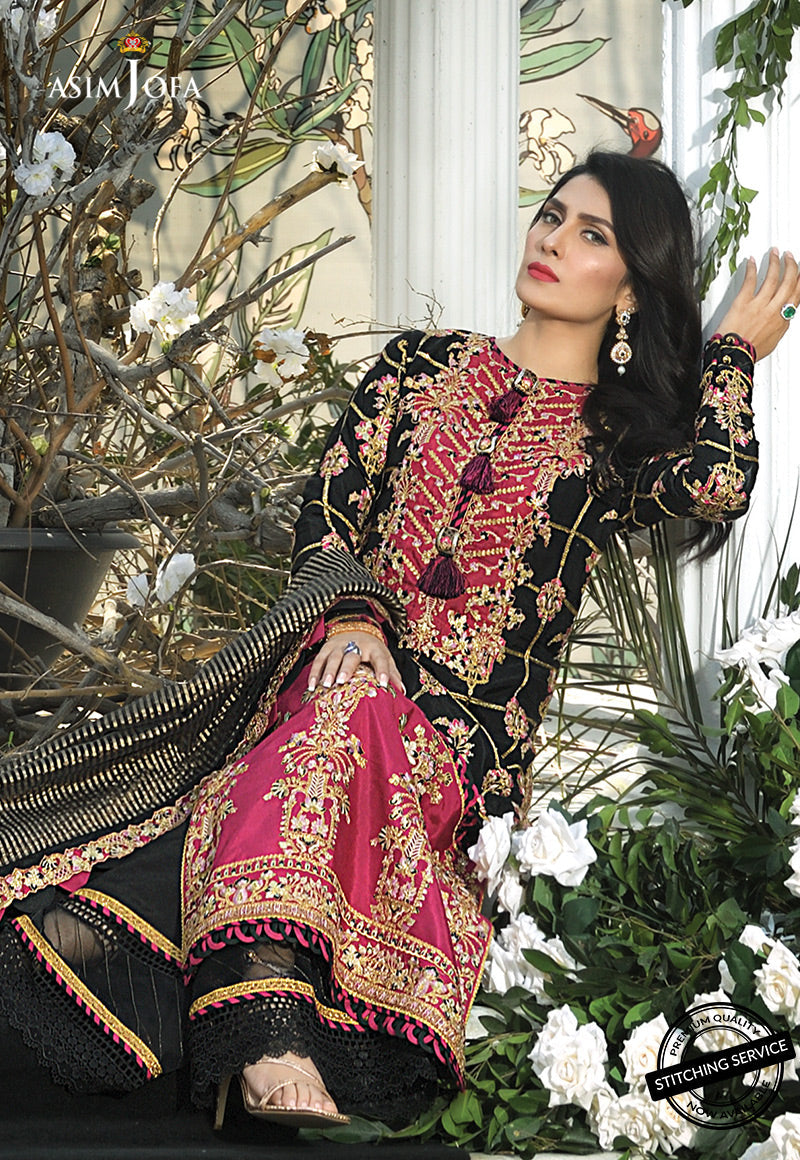 AJMCD-01 EMBROIDERED STITCHED 3 PCS