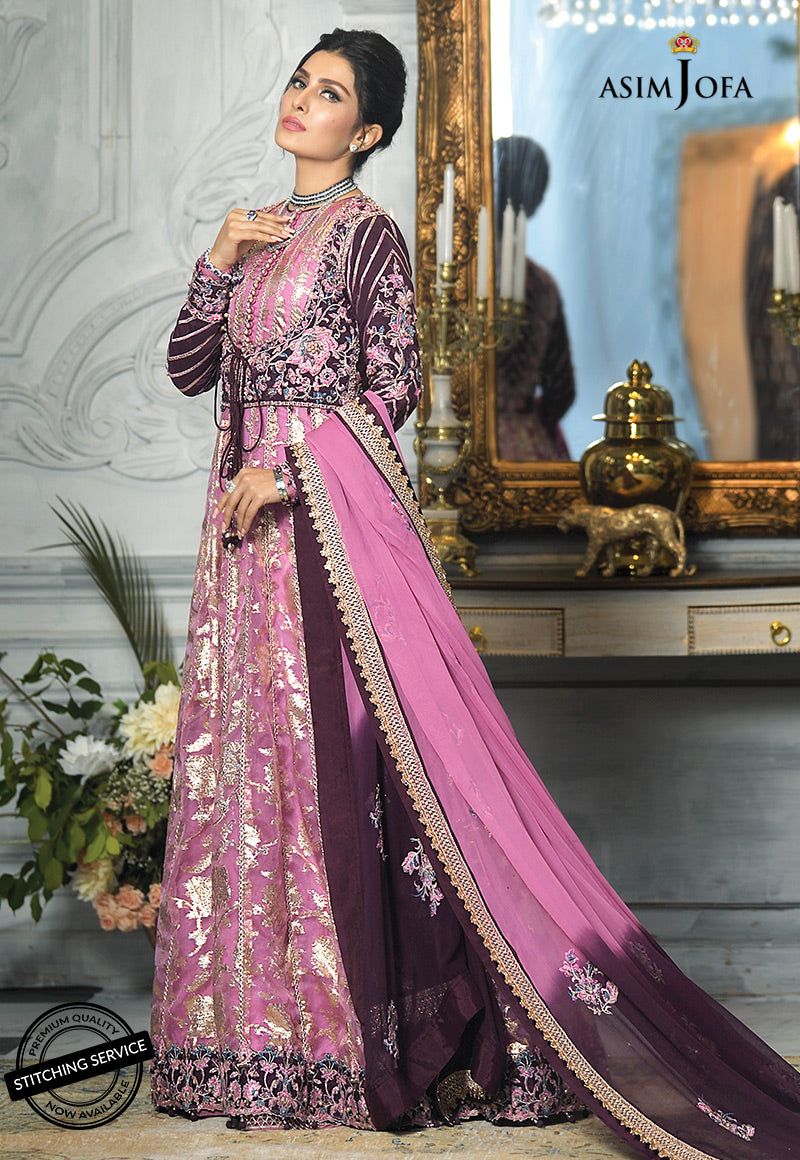 AJMC-07 EMBROIDERED JACQUARD ORGANZA 3 PCS