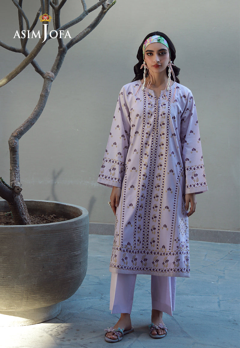 AJPB-132 PRINTED RIB LAWN STITCHED 2 PCS