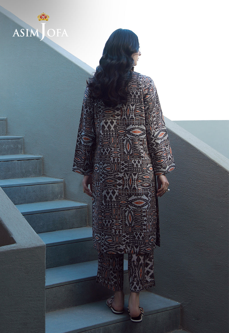 AJPB-143 PRINTED CHECK DOBBY STITCHED 2 PCS