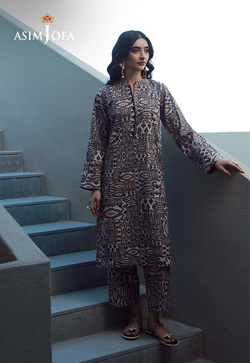 AJPB-143 PRINTED CHECK DOBBY STITCHED 2 PCS