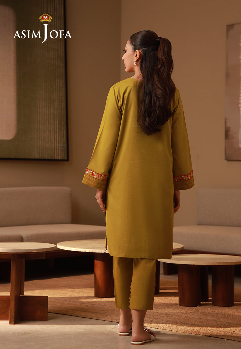 AJPB-146 EMBROIDERED SLUB RIB LAWN STITCHED 2 PCS