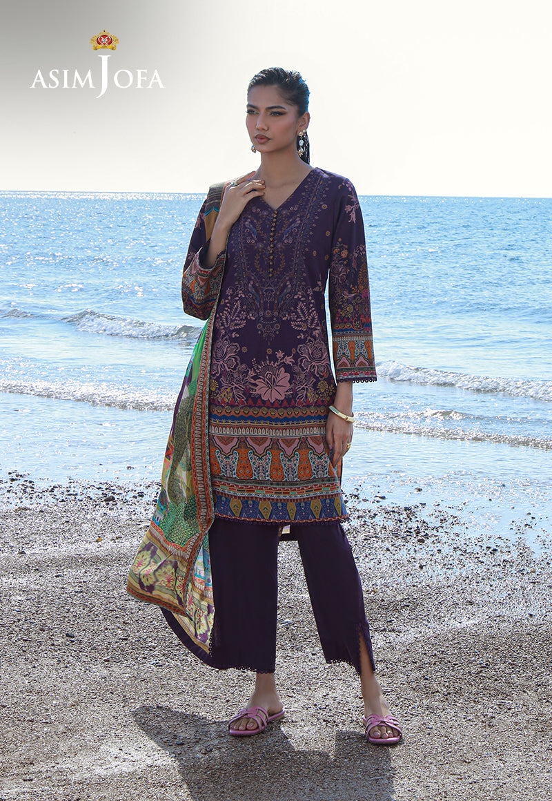 AJPB-156 PRINTED ARABIC LAWN STITCHED 3 PCS