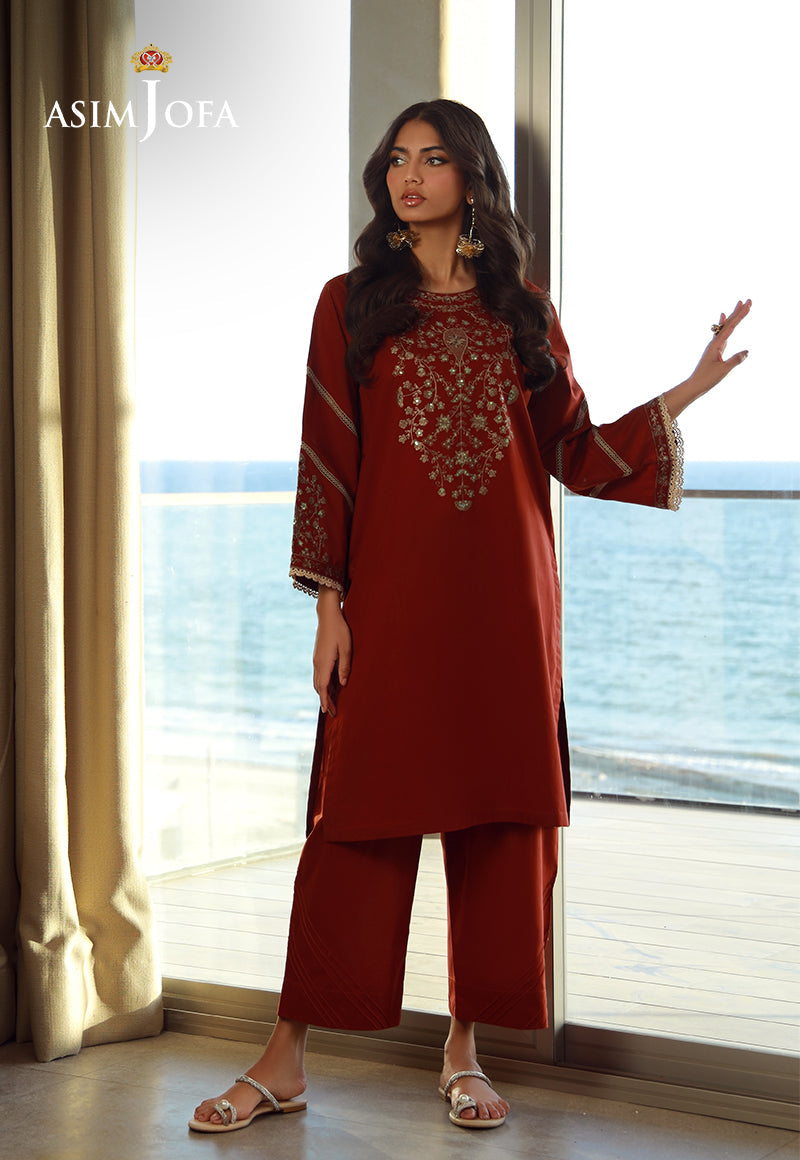 AJPB-163 EMBROIDERED JACQUARD STITCHED 2 PCS