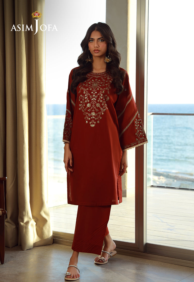 AJPB-163 EMBROIDERED JACQUARD STITCHED 2 PCS