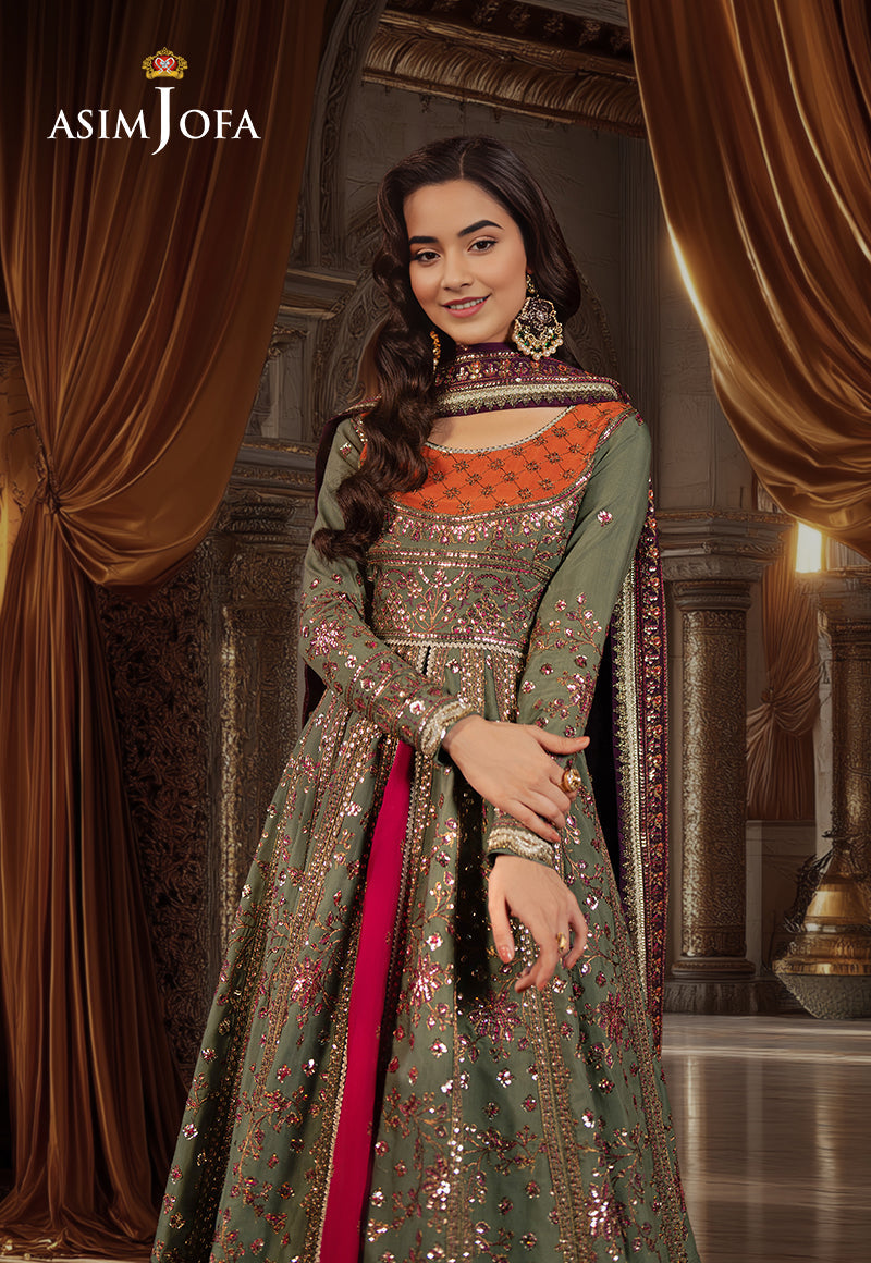 AJPF-37 EMBROIDERED SPUN RAW SILK 3 PCS