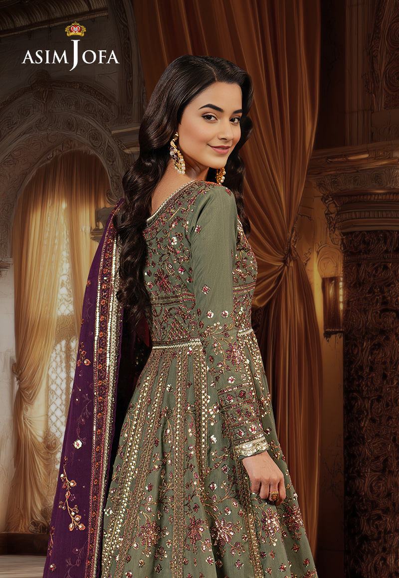AJPF-37 EMBROIDERED SPUN RAW SILK 3 PCS