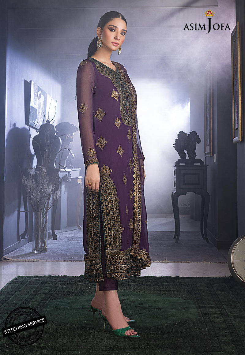 AJRE-04 EMBROIDERED CHIFFON 3 PCS