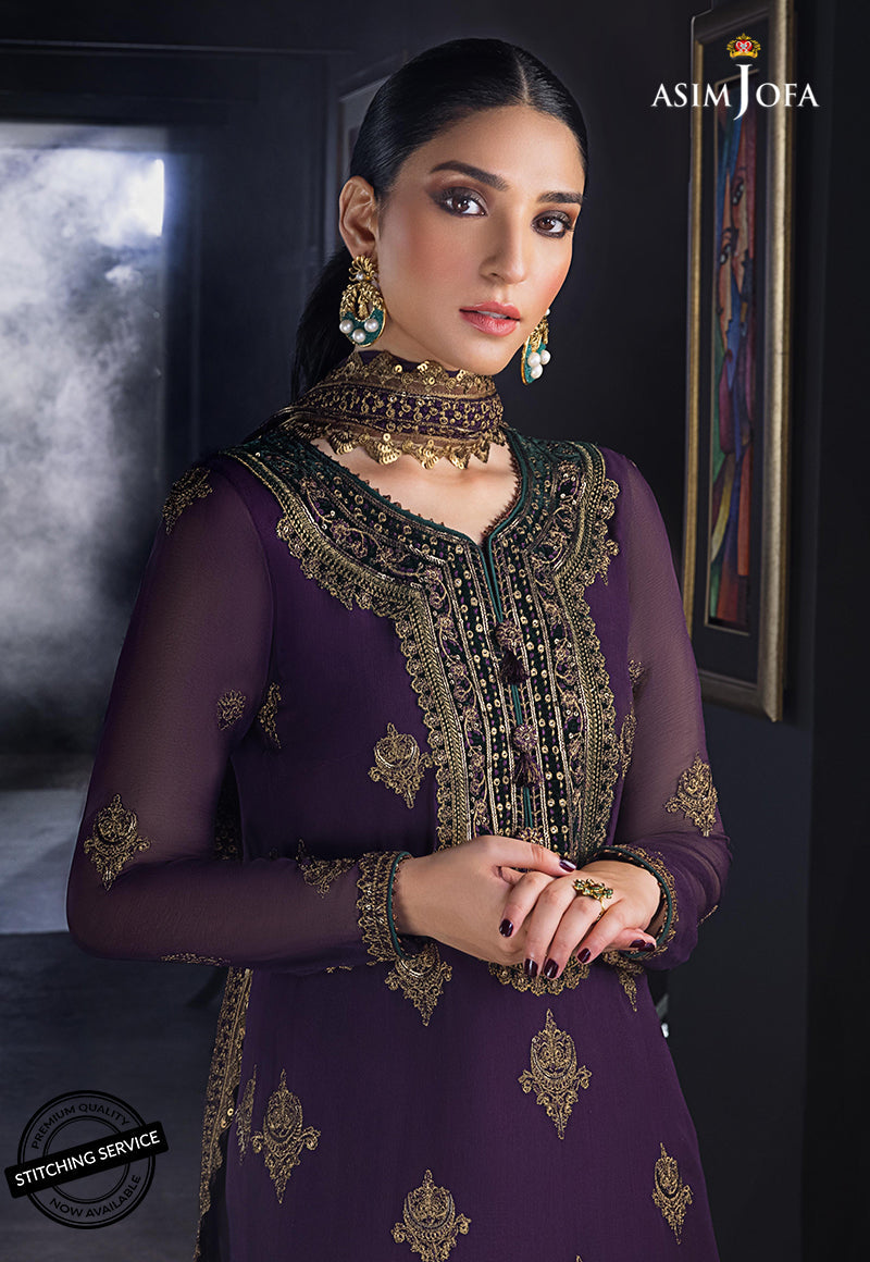 AJRE-04 EMBROIDERED CHIFFON 3 PCS