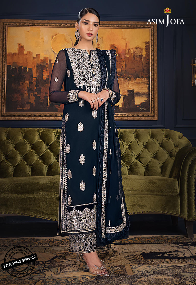 AJRE-06 EMBROIDERED CHIFFON 3 PCS