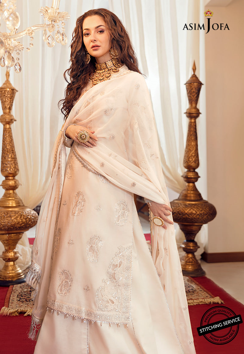 AJRL-12 EMBROIDERED SELF JACQUARD LAWN 3 PCS