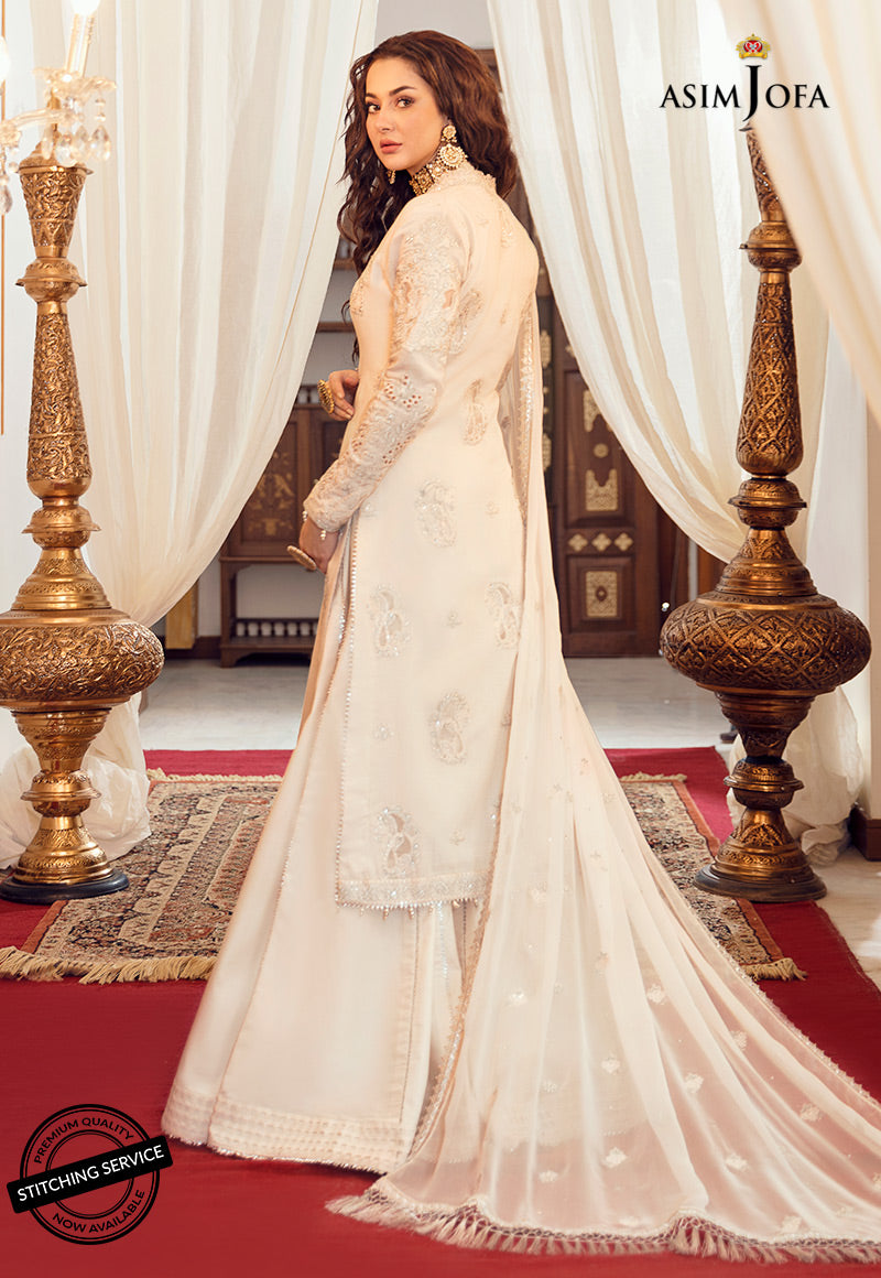 AJRL-12 EMBROIDERED SELF JACQUARD LAWN 3 PCS
