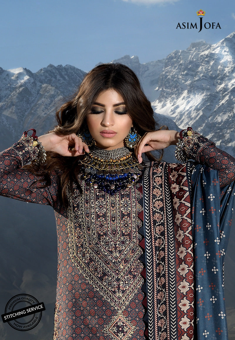 AJSL-10 EMBROIDERED LAWN 3 PCS