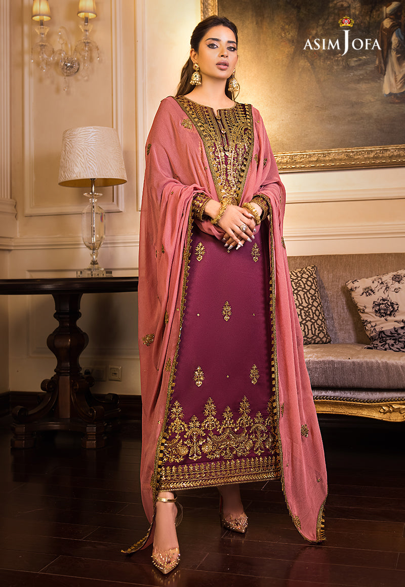 AJSM-28 EMBROIDERED SILK 3 PCS