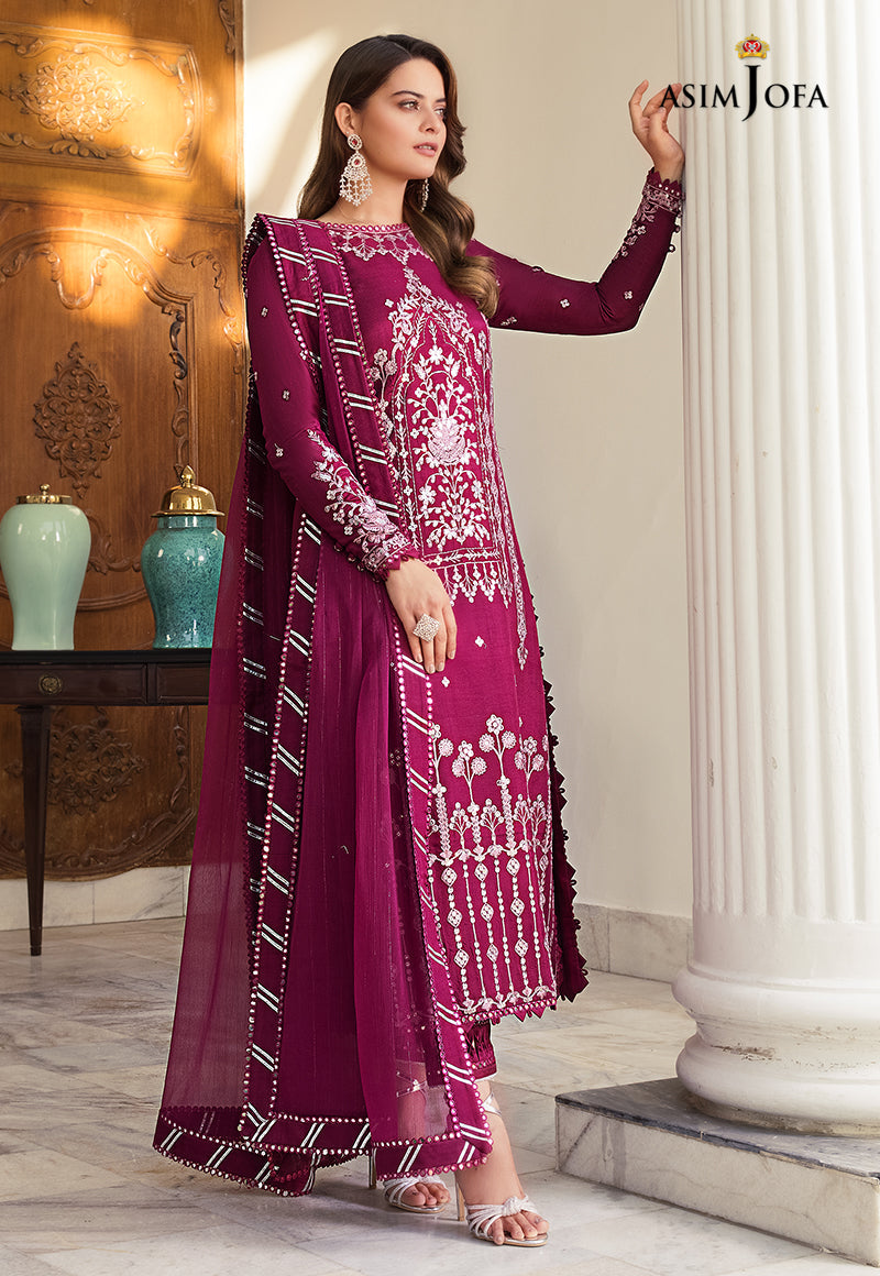 AJSM-37 EMBROIDERED CHIFFON 3 PCS