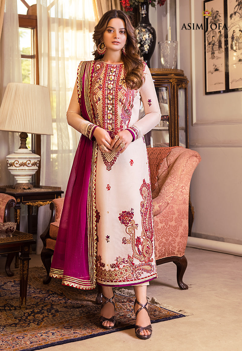 AJSM-27 EMBROIDERED CHIFFON 3 PCS