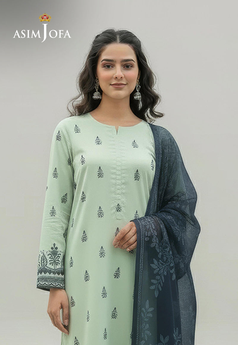 Ajso-101 Unstitched 2 Pcs Shirt Dupatta