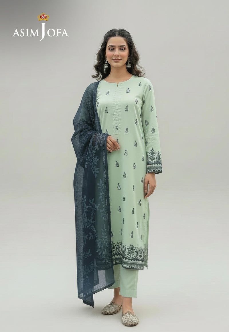 Ajso-101 Unstitched 2 Pcs Shirt Dupatta