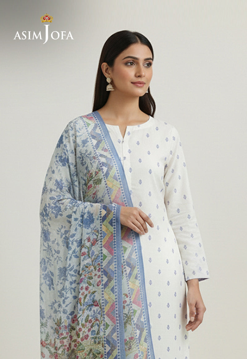 Ajso-102 Unstitched 2 Pcs Shirt Dupatta