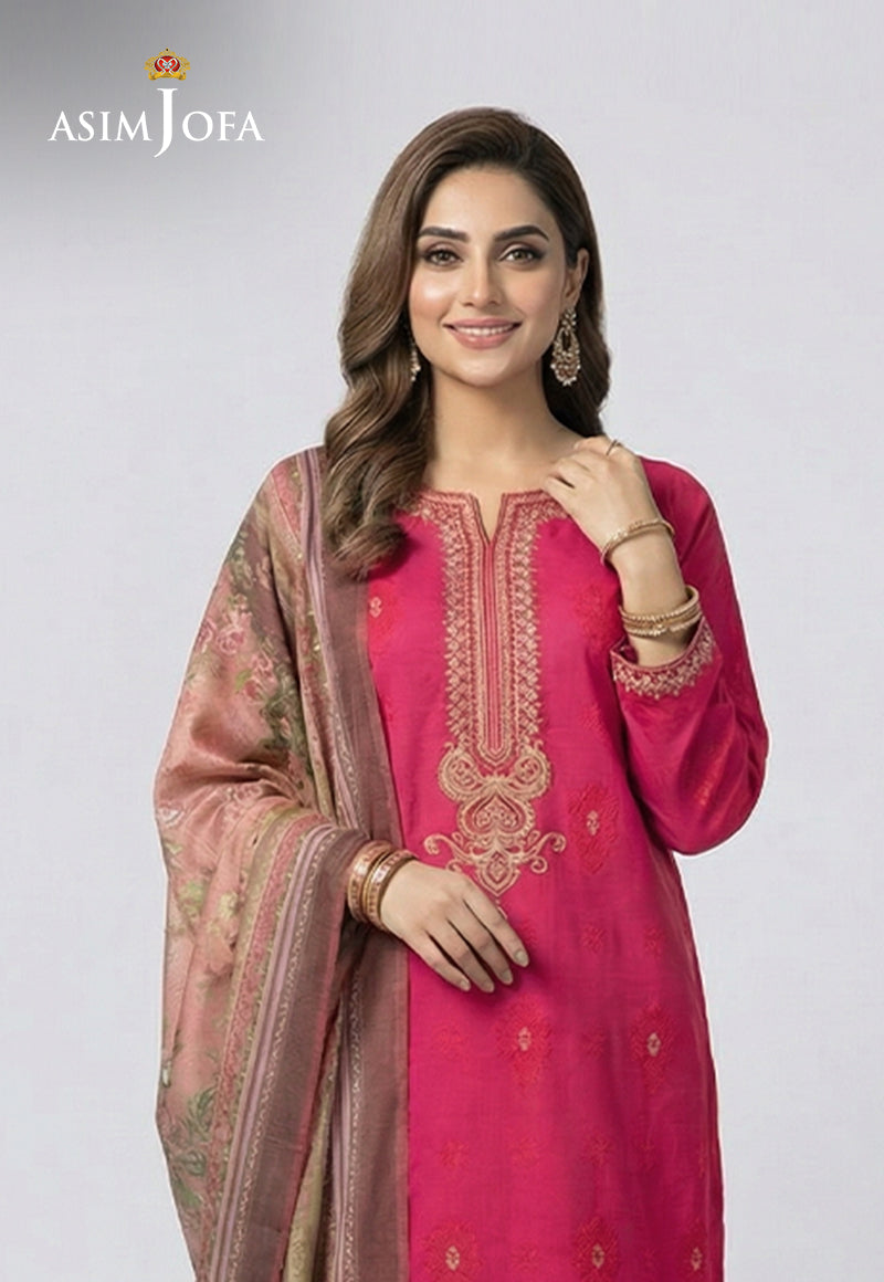 Ajso-103 Unstitched 2 Pcs Shirt Dupatta