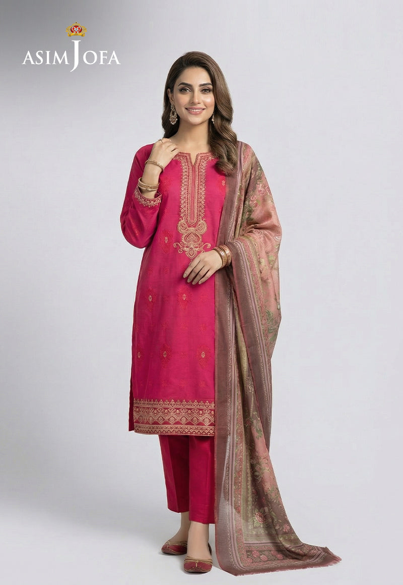 Ajso-103 Unstitched 2 Pcs Shirt Dupatta