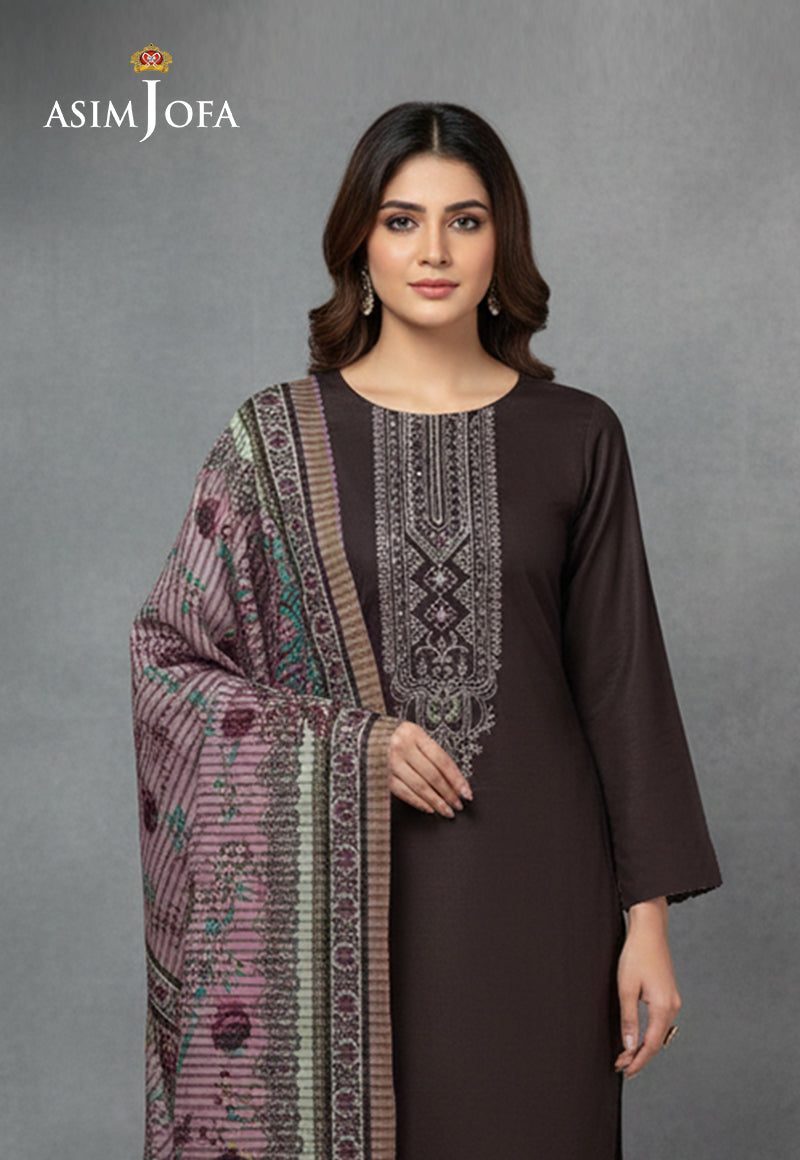 Ajso-127 Unstitched 3 Pcs Shirt Dupatta Trouser