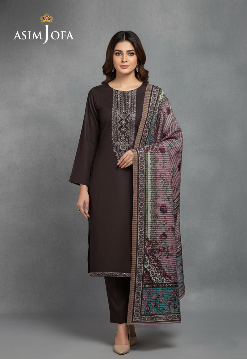 Ajso-127 Unstitched 3 Pcs Shirt Dupatta Trouser