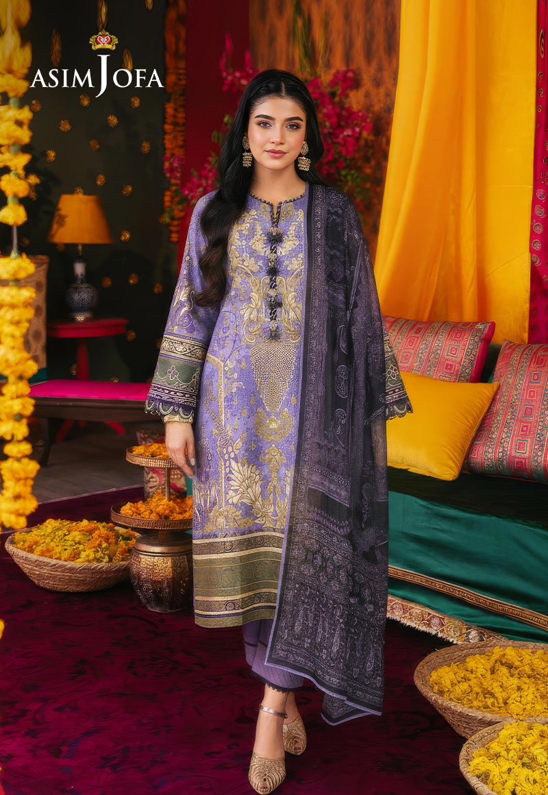 Ajso-128 Unstitched 2 Pcs Shirt Dupatta