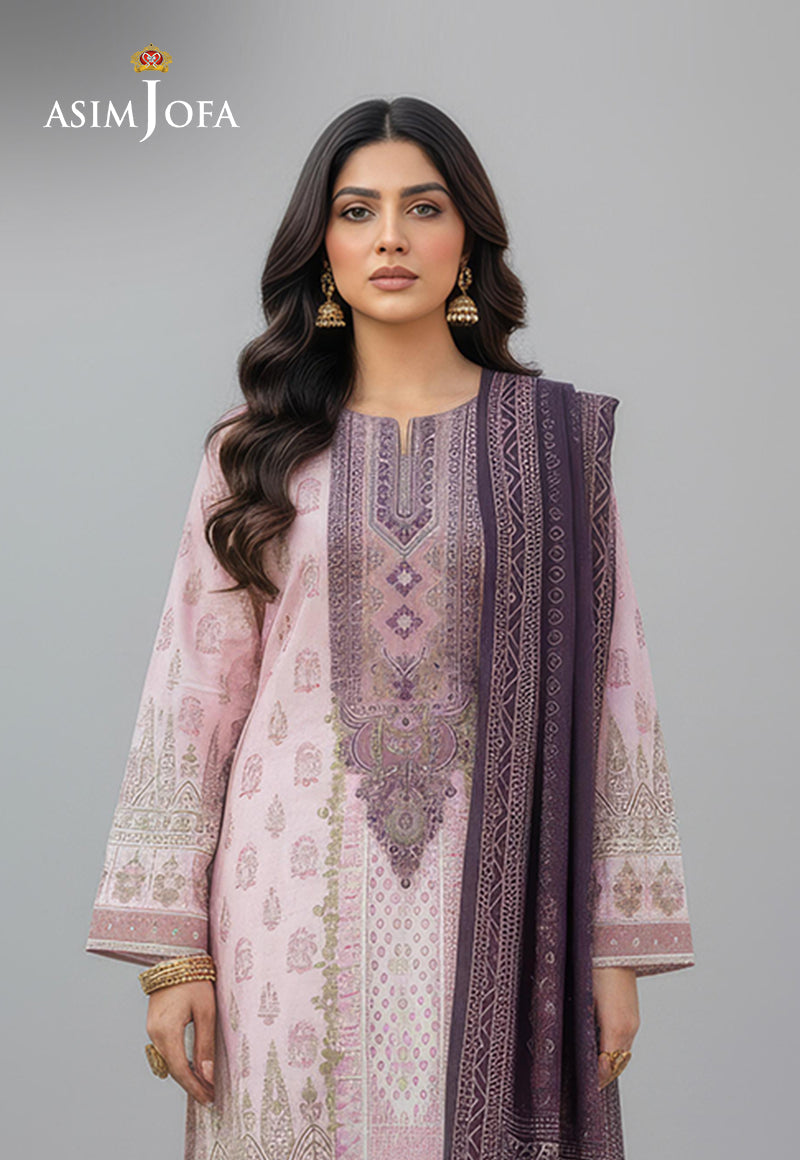 Ajso-129 Unstitched 2 Pcs Shirt Dupatta