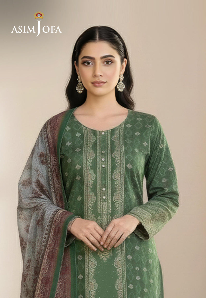 Ajso-132 Unstitched 2 Pcs Shirt Dupatta