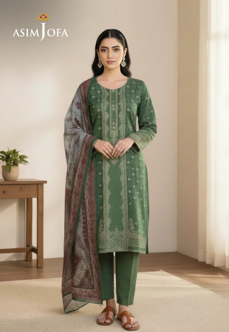 Ajso-132 Unstitched 2 Pcs Shirt Dupatta
