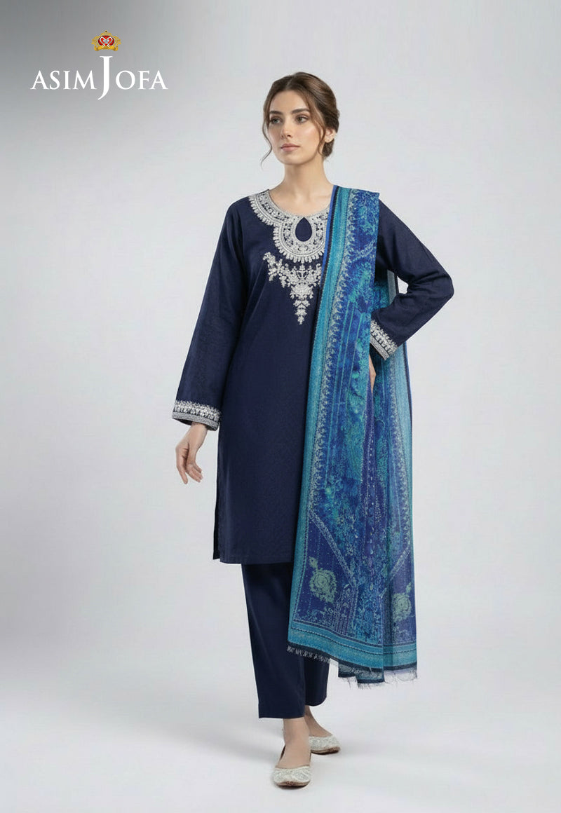 Ajso-141 Unstitched 2 Pcs Shirt Dupatta