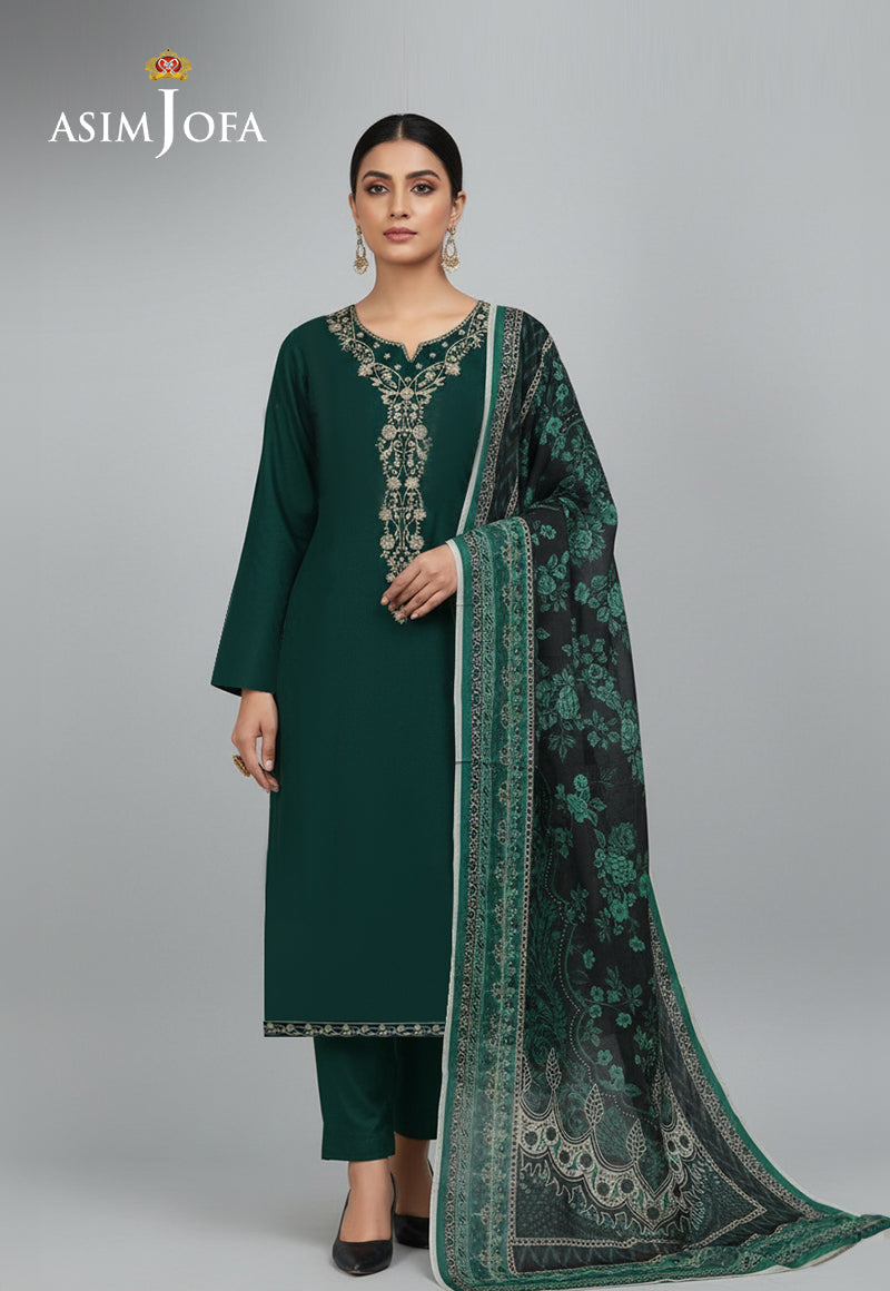 Ajso-142 Unstitched 2 Pcs Shirt Dupatta