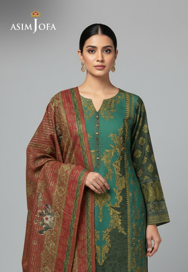 Ajso-143 Unstitched 2 Pcs Shirt Dupatta