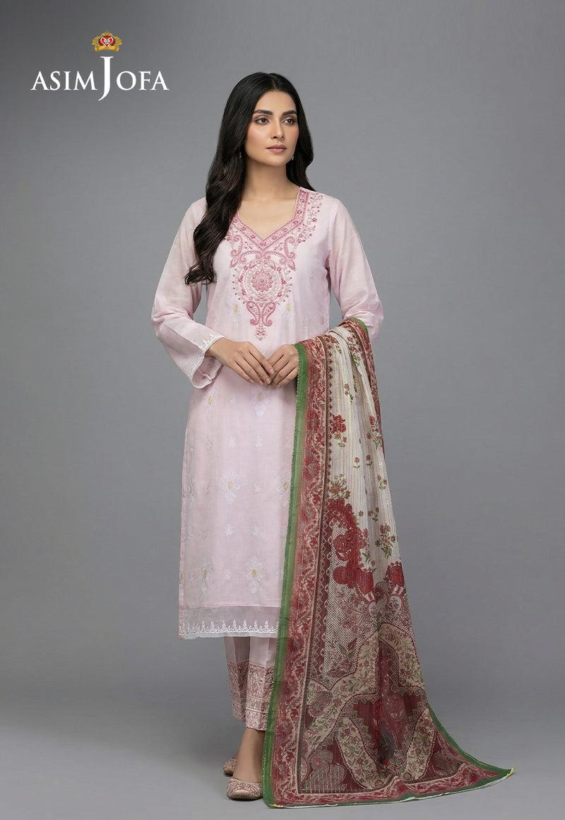 Ajso-150 Unstitched 2 Pcs Shirt Dupatta