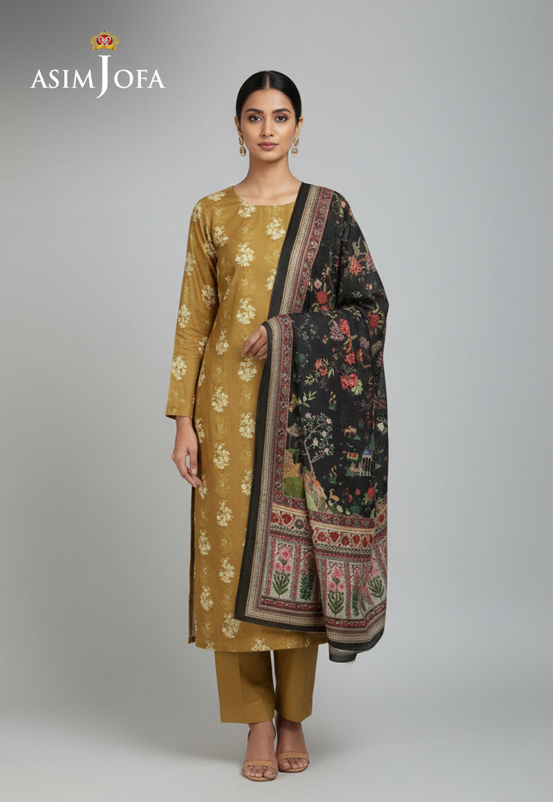 Ajso-151 Unstitched 2 Pcs Shirt Dupatta