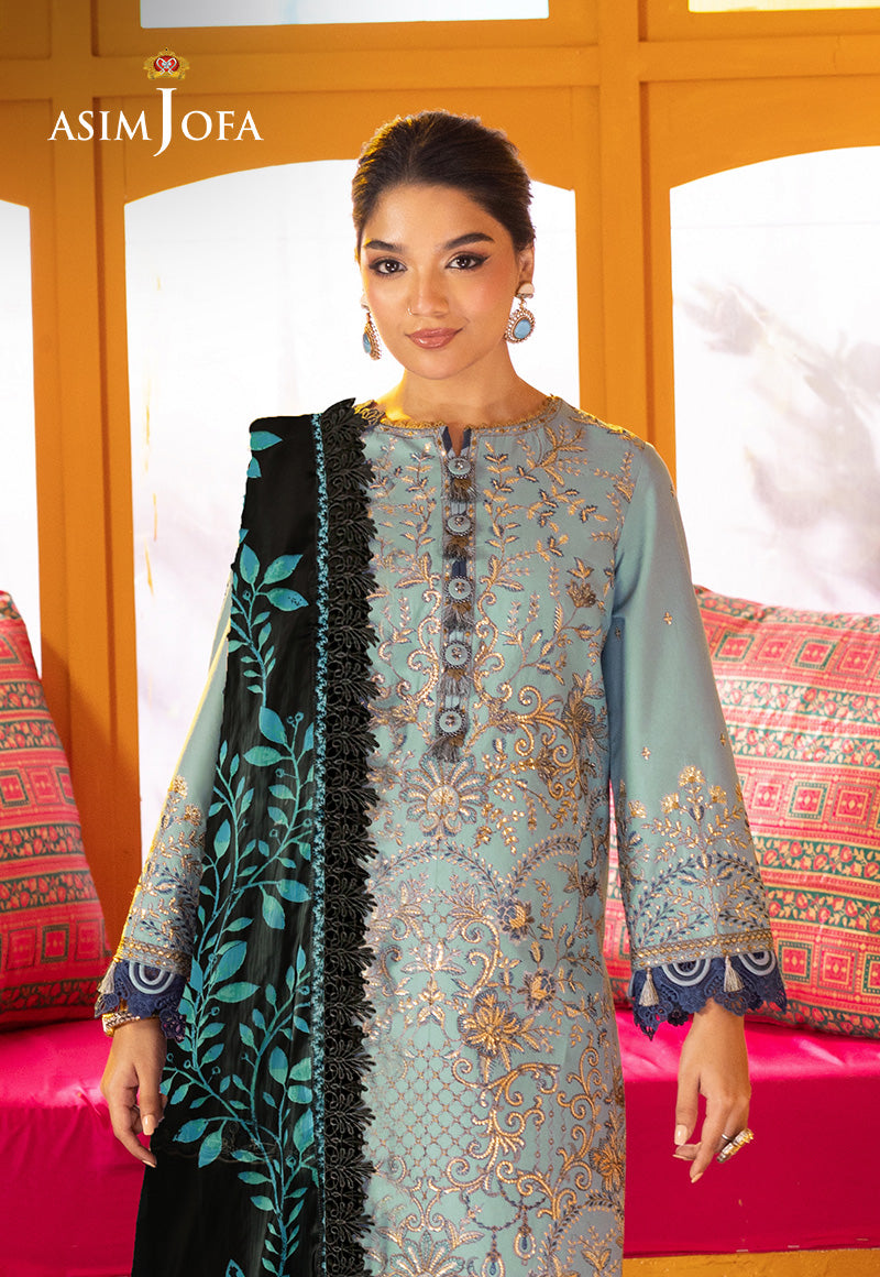 Ajso-155 Unstitched 2 Pcs Shirt Dupatta