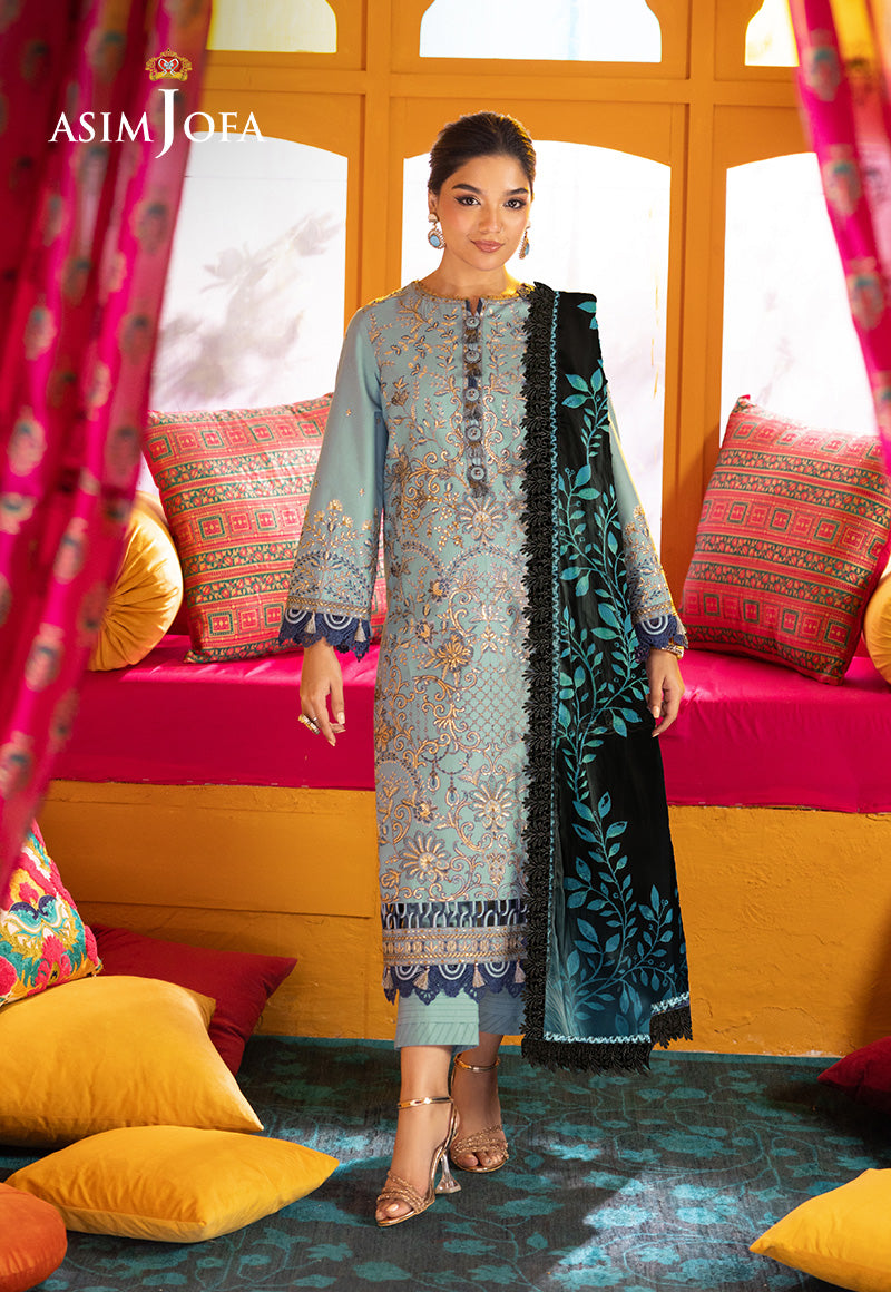 Ajso-155 Unstitched 2 Pcs Shirt Dupatta